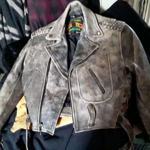 P.l.g. Putnam leather gold  jacket m